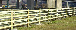 Sawn Post & Nailed 4 Rail Fencing